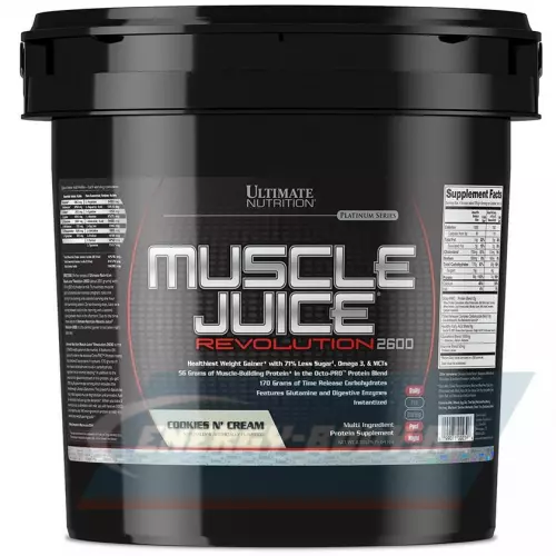 Гейнер Ultimate Nutrition Muscle Juice Revolution 2600 Печенье - крем, 5040 г