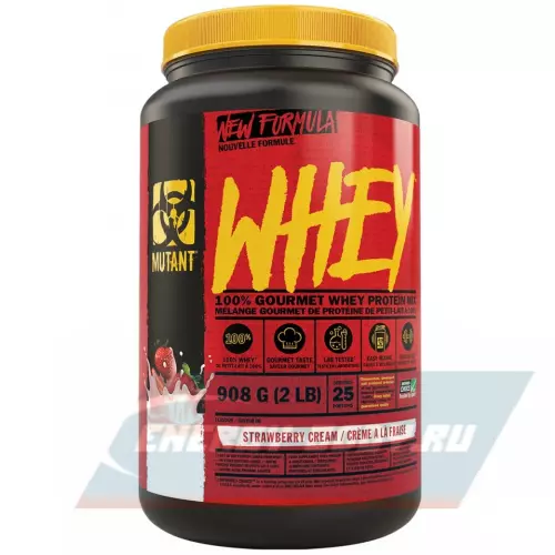  Mutant Mutant Whey Клубничный крем, 908 г