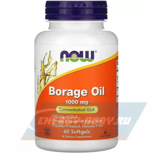 Omega 3 NOW FOODS Borage Oil 1000 mg 60 гелевых капсул