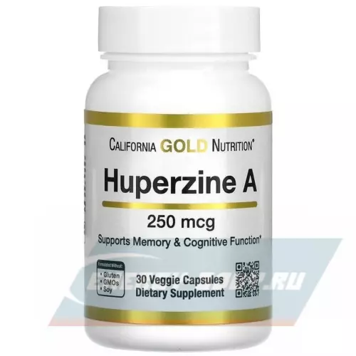  California Gold Nutrition Huperzine A 250 mcg 30 вегетарианских капсул