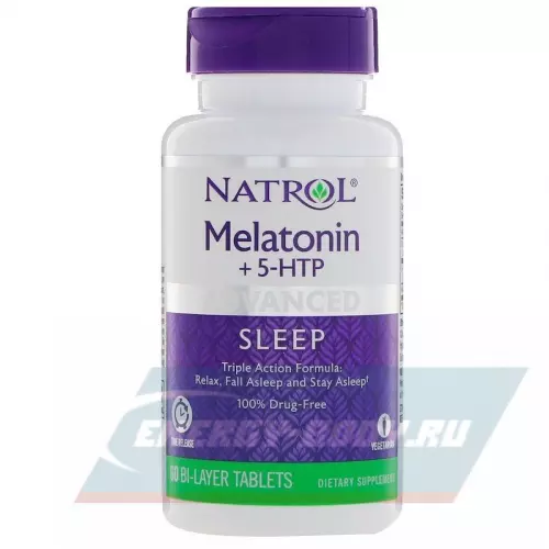  Natrol Melatonin 6 mg + 5-HTP 50 mg 60 таблеток
