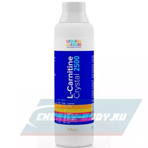 L-Карнитин LIQUID & LIQUID L-Carnitine Crystal 2500 Цитрус, 500 мл