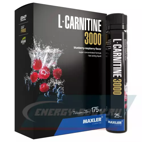 L-Карнитин MAXLER L-Carnitine 3000 Черника - Малина, 7 x 25 мл