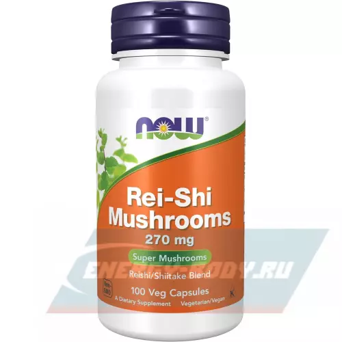  NOW FOODS Rei-Shi Mushrooms 270 mg 100 веган капсул