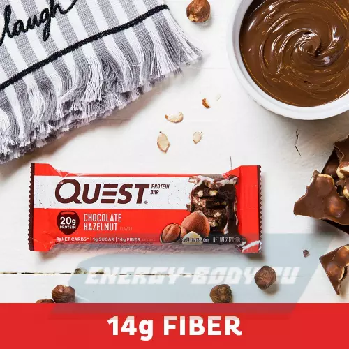 Батончик протеиновый Quest Nutrition Quest Bar 60 г, Шоколад с лесными орехами