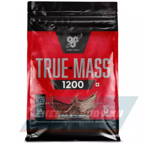 Гейнер BSN True Mass 1200 Weight Gainer Шоколадный молочный коктейль, 4650 г