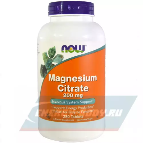 NOW FOODS Magnesium Citrate- Магний Цитрат 250 таблеток