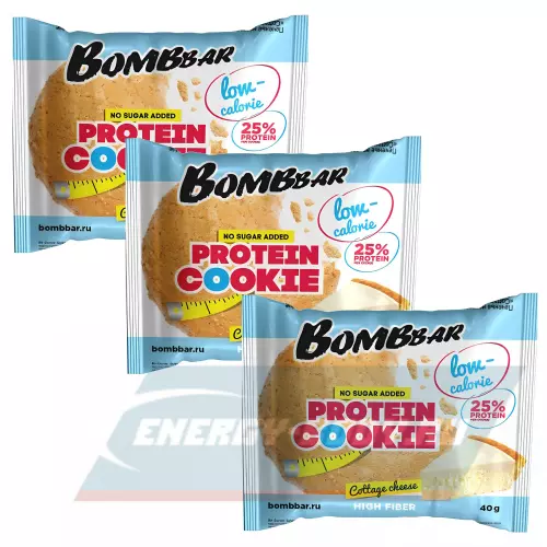 Батончик протеиновый Bombbar Protein cookie 40 Творожный, 3 x 40 г