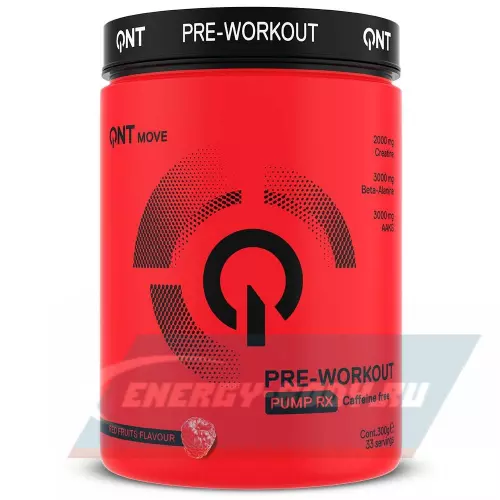 Предтерник QNT Pre-Workout Pump RX no caffeine Красные фрукты, 300 г