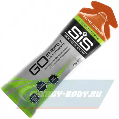 Энергетический гель SCIENCE IN SPORT (SiS) Go Energy + Electrolyte Gels Соленая карамель, 21 x 60 мл + электролиты