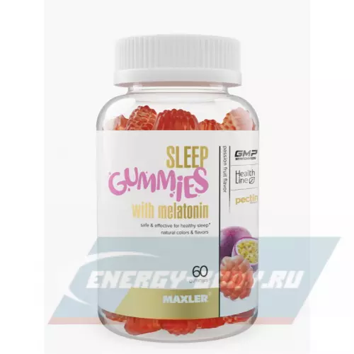  MAXLER Sleep Gummies w Melatonin Маракуйя, 60 жевательных конфет