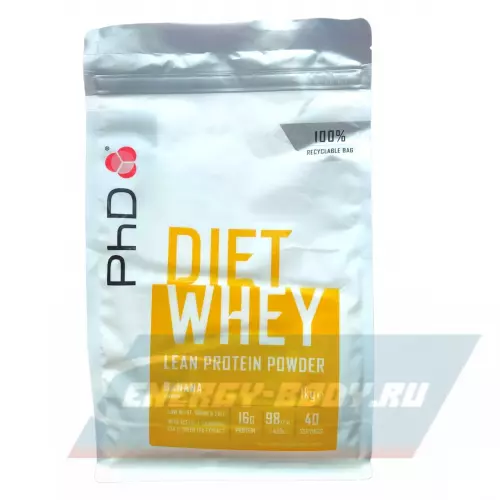  PhD Nutrition Diet Whey Lean protein Powder Банан, 1000 г
