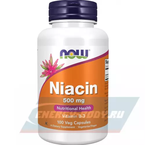  NOW FOODS Niacin 500 mg 100 веган капсул