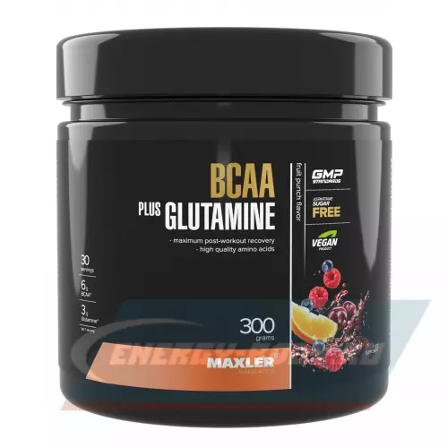 ВСАА MAXLER BCAA + Glutamine Фруктовый пунш, 300 г