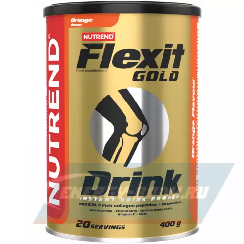 Суставы, связки NUTREND FLEXIT GOLD DRINK Апельсин, 2 x 400 г