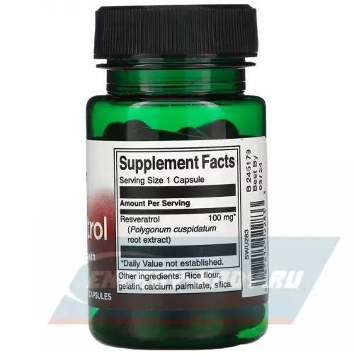  Swanson Resveratrol 100 mg 30 капсул