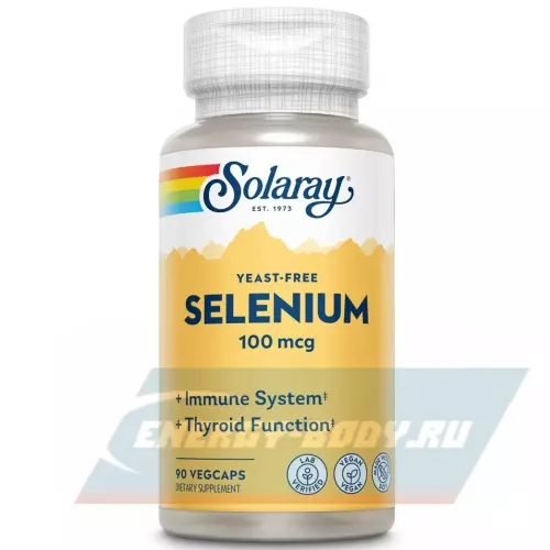Минералы Solaray Selenium Yeast-Free 100 mcg 90 капсул