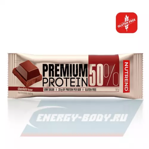 Батончик протеиновый NUTREND Premium Protein 50 Bar Шоколад, 50 г