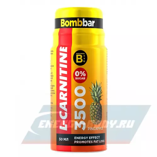 L-Карнитин Bombbar L-Carnitine 3500 Shot Ананас, 50 мл