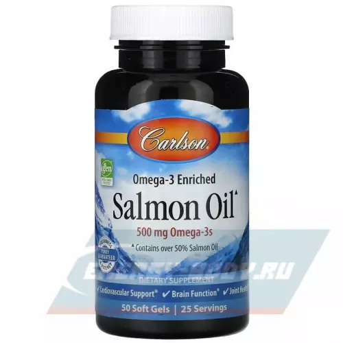 Omega 3 Carlson Labs Norw Salmon Oil 50 капсул