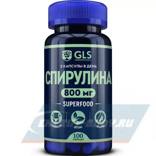  GLS pharmaceuticals Спирулина 800 мг (Суперфуд / SUPERFOOD) 100 капсул