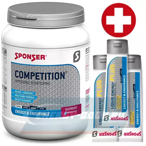  SPONSER COMPETITION + 3 x LIQUID ENERGY PLUS 70 г Малина, 1000 г + 3 геля