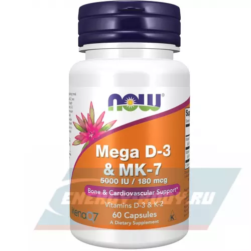  NOW FOODS Mega D-3 & MK-7 60 капсул