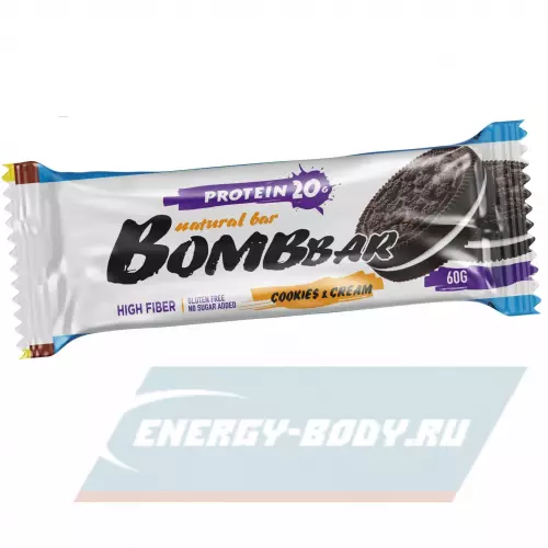 Батончик протеиновый Bombbar Protein Bar Печенье с кремом, 5 x 60 г