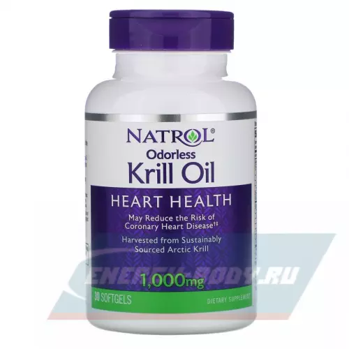 Omega 3 Natrol Odorless Krill Oil 30 капсул