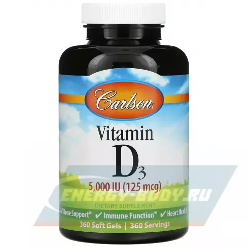  Carlson Labs Vitamin D3 5000IU 360 капсул