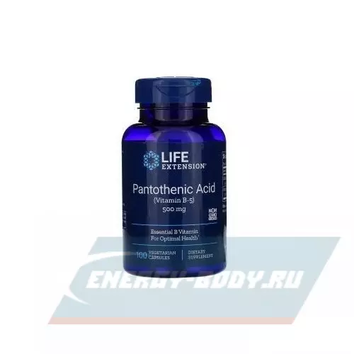  Life Extension Pantothenic Acid 500 mg 100 вегетарианских капсул