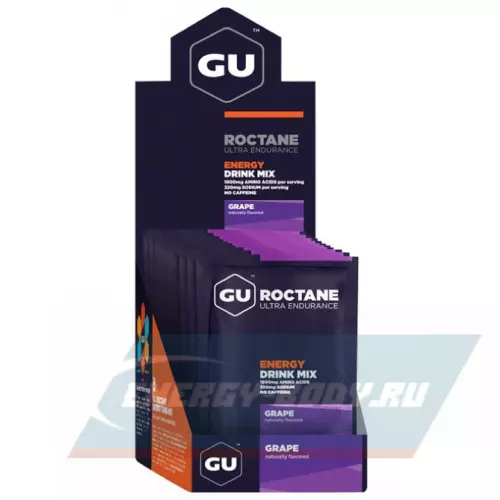  GU ENERGY GU ROCTANE ENERGY DRINK MIX Виноград, 10 x 65 г