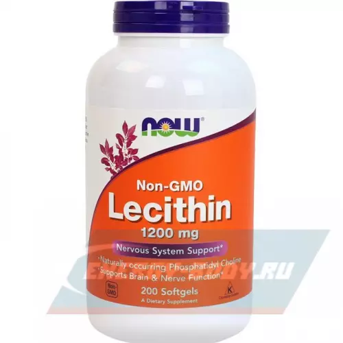 Аминокислотны NOW FOODS Lecithin - Лецитин 1200 мг 200 капсул