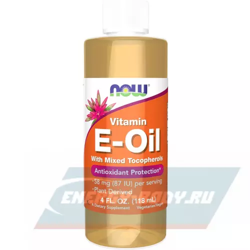  NOW FOODS Vitamin E-Oil (D-Alpha Tocopherol) Mixed Tocopherols 118 мл