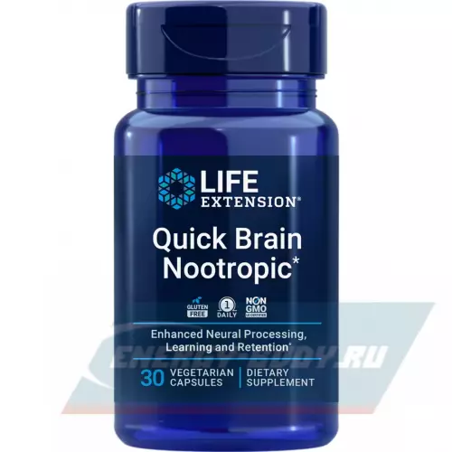  Life Extension Quick Brain Nootropic 30 капсул