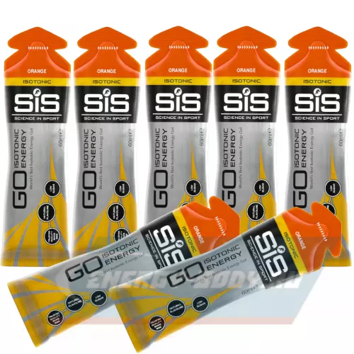 Энергетический гель SCIENCE IN SPORT (SiS) GO Isotonic Energy Gels Апельсин, 7 x 60 мл