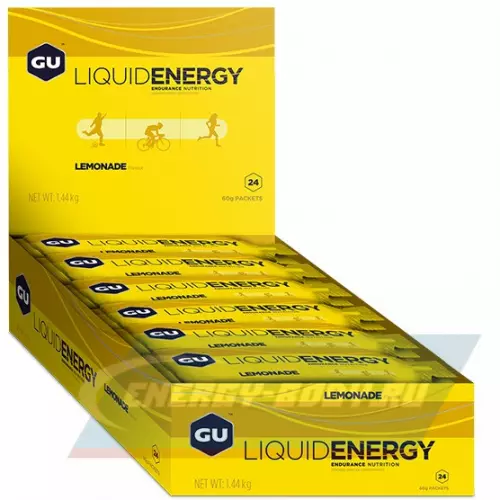 Энергетический гель GU ENERGY GU Liquid Enegry Gel no caffeine Лимонад, 12 x 60 г