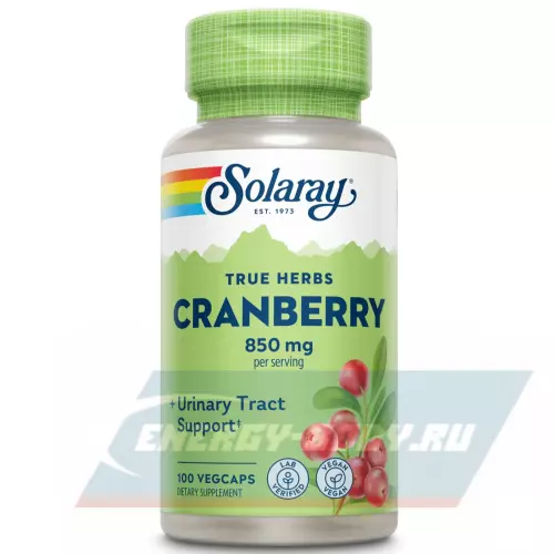  Solaray Cranberry Berry 850 mg 100 веган капсул
