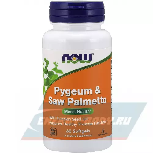  NOW FOODS Pygeum & Saw Palm Extract 60 гелевые капсулы