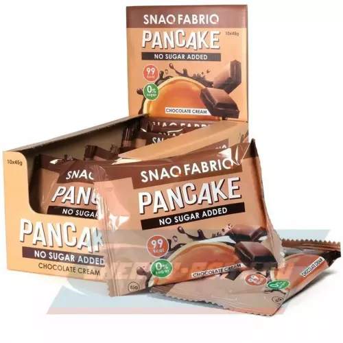 Батончик протеиновый SNAQ FABRIQ Панкейк с начинкой Нежный шоколад, 10 х 45 г
