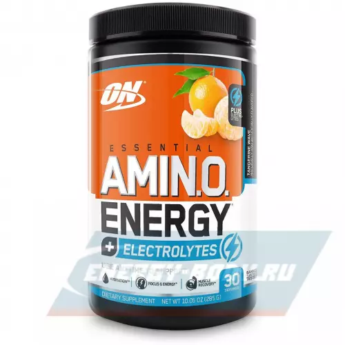 Аминокислотны OPTIMUM NUTRITION Essential Amino Energy + Electrolytes Мандариновая волна, 285 г