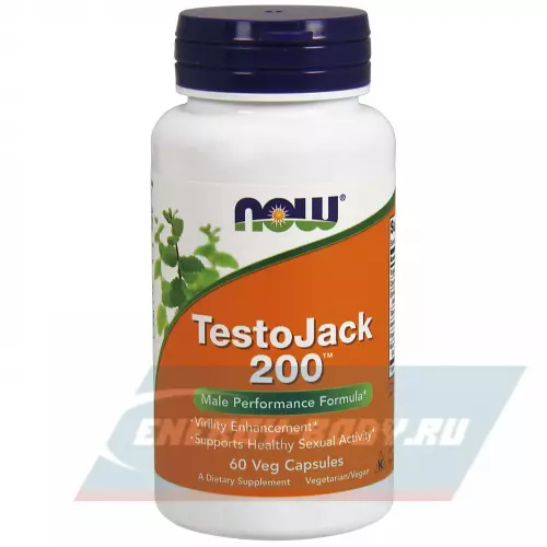  NOW FOODS TestoJack 200 - Тесто Джек Нейтральный, 60 Вегетарианские капсулы