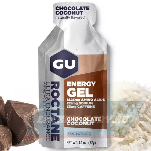 Энергетический гель GU ENERGY GU ROCTANE ENERGY GEL 35mg caffeine Шоколад-Кокос, 1 стик x 32 г