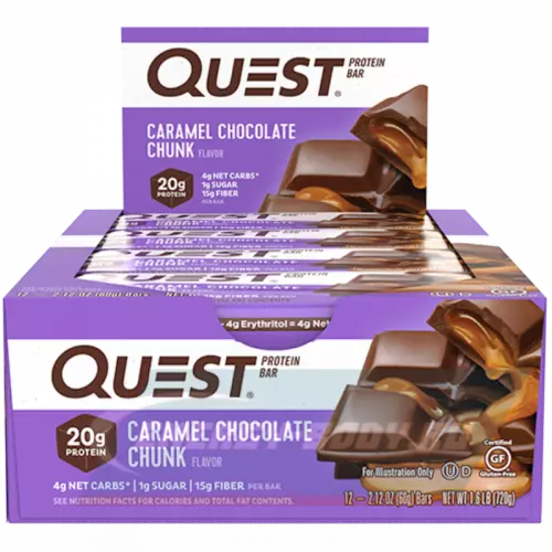 Батончик протеиновый Quest Nutrition Quest Bar 12 x 60 г, Шоколад - Карамель
