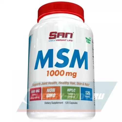 Суставы, связки SAN MSM 1000 mg 120 капсул