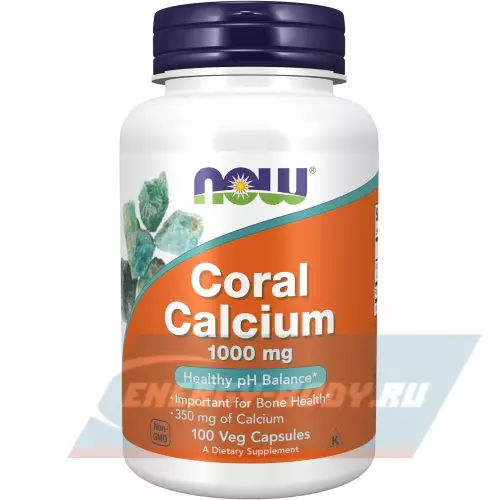 Минералы NOW FOODS Coral Calcium 1000 mg 100 веган капсул