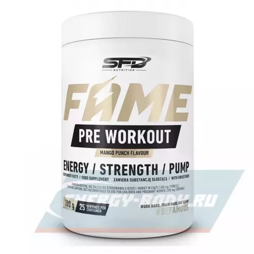 Предтерник SFD Fame Pre Workout Манго-Пунш, 300 г