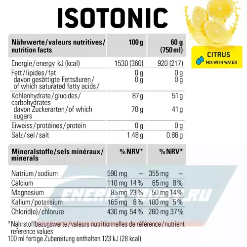  SPONSER ISOTONIC Цитрус, 1000 г