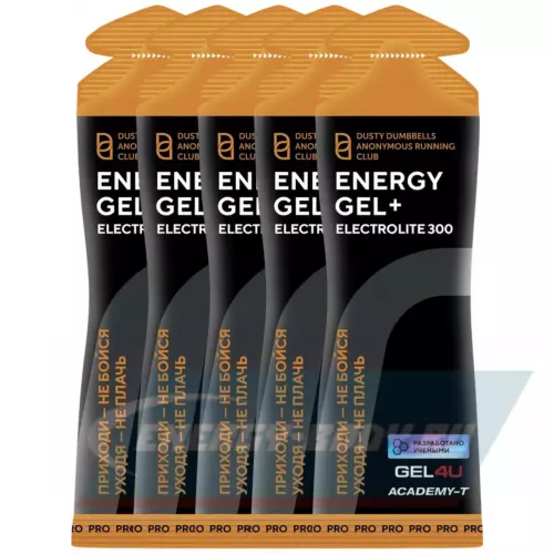 Энергетический гель GEL4U Energy GEL + Electrolyte 300 Соленая карамель, 5 x 60 г