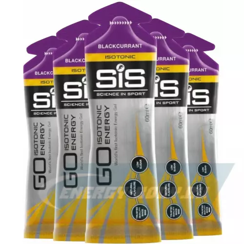 Энергетический гель SCIENCE IN SPORT (SiS) GO Isotonic Energy Gels Черная смородина, 5 x 60 мл